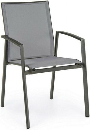 BIZZOTTO Bizzotto - Silla Para Muebles De Jard&iacute;n De Aluminio Antracita Cruise