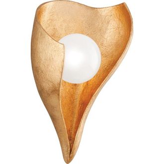 Hudson Valley Lighting Moonstone Aplique De Pared 1 Luz Vintage Hoja De Oro - Hudson Valley