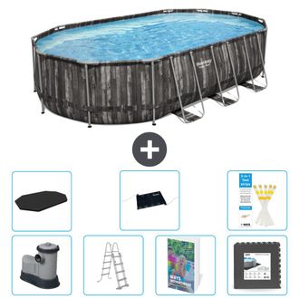 Bestway Piscina Bestway Power Steel Oval - 610x366x122 Cm - 8-piezas S543