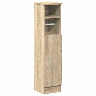 vidaXL Vidaxl Mobile Da Bagno Con Portarotolo Rovere Sonoma 20,5x22x90