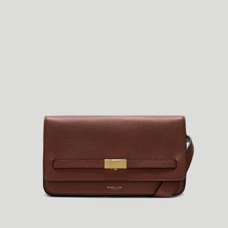 DeMellier The New York Crossbody in Warm Brown Small Grain Leather Crossbody bag