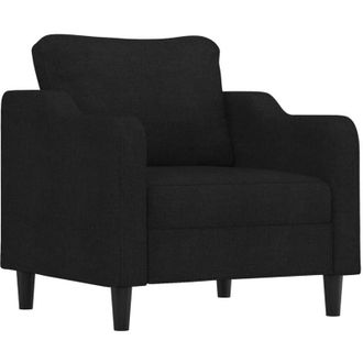 vidaXL Sillón de tela negro 60 cm vidaXL