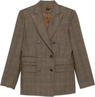 Max Mara Dubbelrijige Blazer - Dames - Blazers - Bruin - 2XS - Jassen