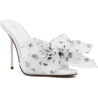 Steve Madden Davina Slide Sandal in White Polka Dot at Nordstrom, Size 9.5