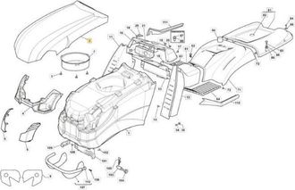 STIGA Sports Cofano Superiore Y Bifaro Rosso Ral3003 Originale Stiga - 325076987/0