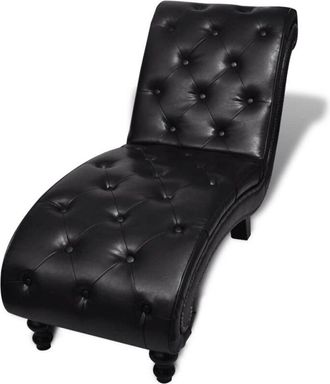 vidaXL Diván de cuero sintético marrón Vidaxl