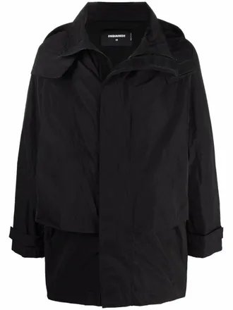 Dsquared2 Mantel met logoprint - Zwart