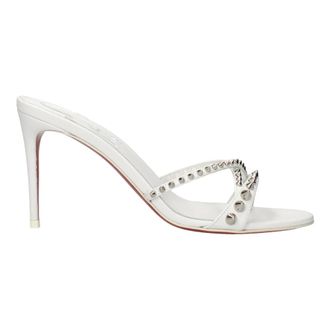 Christian Louboutin Schoenen, Dames, Wit, 36 EU, Leer, Stiletto Hak Sandalen