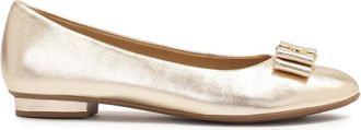 Kazar Dames gouden ballerinas - Dames - Ballerinas - Geel - 37 EU - Leer - Schoenen