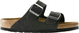 Birkenstock Velvet Gray Stylish Slippers - Dames - Sandalen - Grijs - 36 EU - Leer - Schoenen