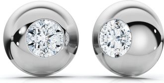 Pompeii3 2Ct TW Diamond Button Studs 14k Gold Lab Grown