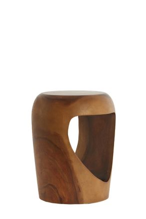 Light & Living Mesa Redonda Light & Living Morrito Con Tapa De Madera Natural