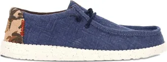 Hey Dude cotton boat shoes - men - Jute/Cotton/Polyethylene vinyl acetate (PEVA) - 43 - Blue