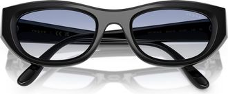 Vogue Eyewear 51mm Cat Eye Sunglasses in Black Blue at Nordstrom