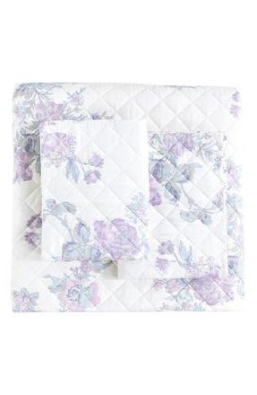 Melange Home Rose Percale Cotton Quilt & Shams Set in Violet at Nordstrom Rack, Size Queen
