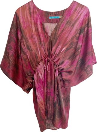 Alice & Olivia Alice + Olivia Burgundy Silk Top Size S