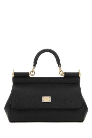 Dolce & Gabbana Black Sicily Small Satchel