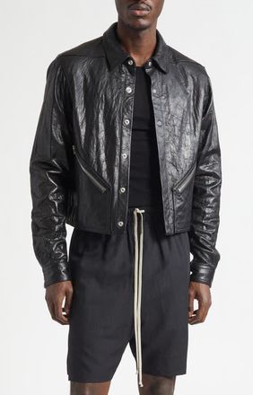 Rick Owens Tour Alice Leather Jacket in Black at Nordstrom, Size 36 Us