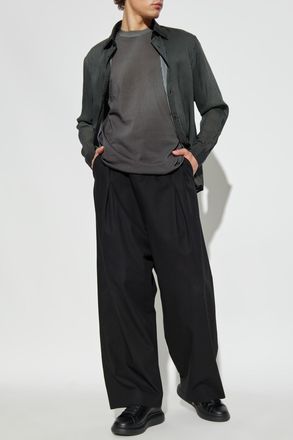 Emporio Armani Patterned Shirt, Mens, Grey