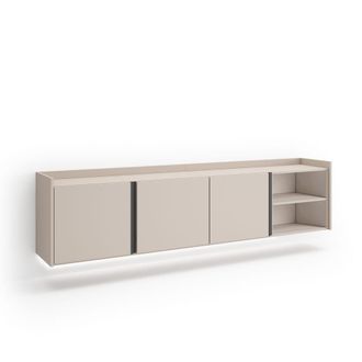 Skraut Home Mueble tv efecto madera beige 207x35x50cm colgado
