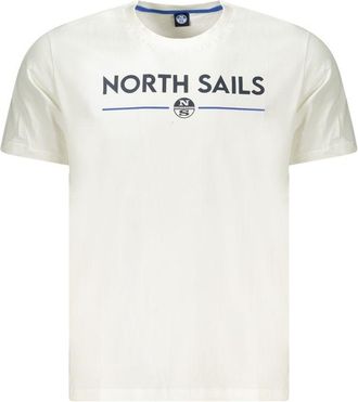 North Sails Mens Graphic Tee Short Sleeve Crew Neck - Ivory Cotton - Size X-Large