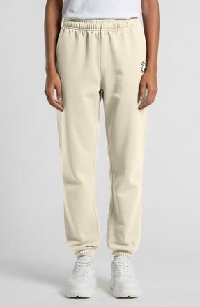 Dalix Heartly Ghost Midweight Relaxed Fleece Track Pants in Butter at Nordstrom, Size Xx-Large