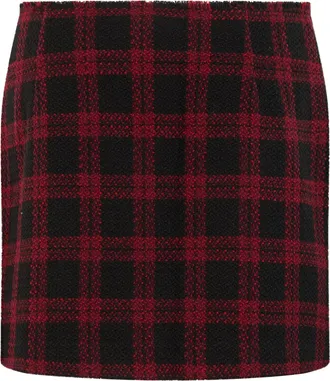 Pinko Tartan Check Skirt - Red