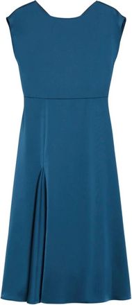Pennyblack Abito midi in raso fluido - Dames - Casual kleedjes - Blauw - M - Polyester - Kleedjes
