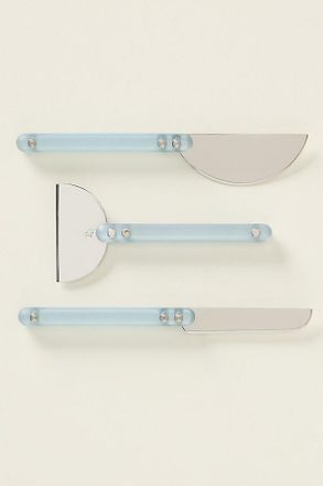 Anthropologie Holcomb Studio Wedge Cheese Knives, Set of 3