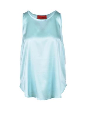 Wild Cashmere Stretch Silk Top - Aqua Green
