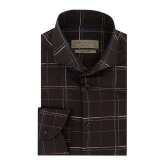 John Miller Heren, Overhemden, Zwart, Maat: XL Katoen