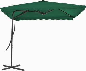 vidaXL Sombrilla De Jard&iacute;n Con Palo De Acero Verde 250x250 Cm Vidaxl