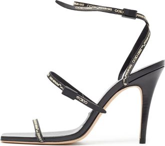 Jimmy Choo London Sandali in pelle 100mm - Nero