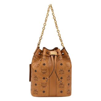 MCM Dessau Bucket Bag - Dames - Tassen - Bruin - Maat: ONE Size Katoen