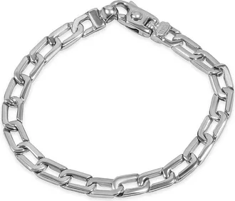 Pompeii3 Braccio Mens 23 Gram Clip Link Solid Silver Bracelet 8.5 Size: 8.5