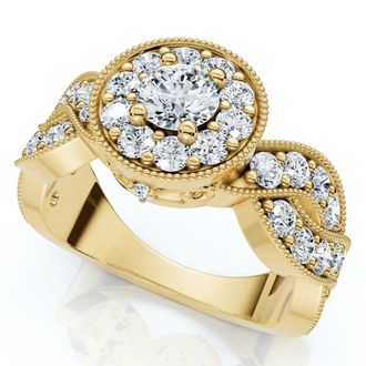 Pompeii3 1Ct TW Wendy Diamond Engagement Ring 10k Gold Lab Grown