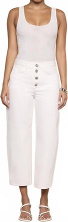 L'agence Liora High Rise Stovepipe Jeans In Blanc