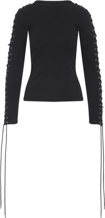 Balenciaga Zwart T-shirt & Polo Collectie Aw 25 - Dames - Longsleeves - Zwart - S - Katoen - Tops