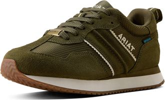 Ariat Womens Ranch Runner Waterproof Trainer Shoes in Olive Night, B Medium Width, Size 5.5, by Ariat
