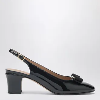 Ferragamo Black Vara bow slingback shoes