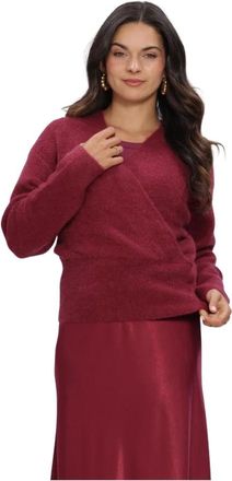 Moss Copenhagen Bondie Hope V Pullover - Dames - Truien - Rood - Maat: L/Xl Wol