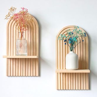OEM Estantes De Madera Para Decoraci&oacute;n De Pared, Modernos Estantes De Pared Bohemios De Estilo Bohemio, Para Cocina, Dormitorio, Ba&ntilde;o, Sala De Estar Y Dor