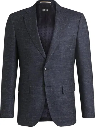 HUGO BOSS Heren, Pakken, Blauw, Maat: L Katoen