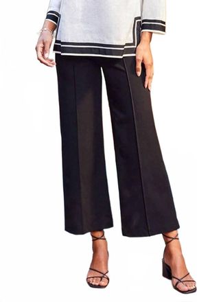 Karen Kane Pintuck Wide Leg Pants In Black