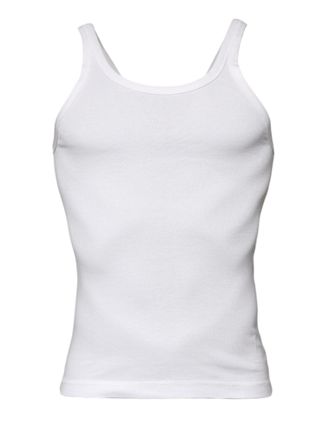 Dolce & Gabbana Mens Ivory Cotton Sleeveless Round Neck Tank T-Shirt Off White