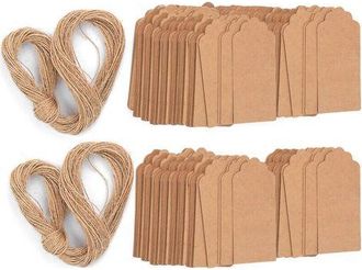 OEM 200 Etiquetas Colgantes De Papel Kraft, 4x9 Cm, Para Decoraci&oacute;n De Bodas, Embalaje Y Ropa