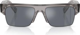 Prada 0pr D12su Translucent Grey Acetate Sunglasses