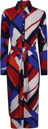 Ralph Lauren Shadny lange mouwen dagjurk - Dames - Shirt Kleedjes - Veelkleurig - L - Polyester - Kleedjes