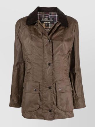 Barbour waxed cotton fitted jacket