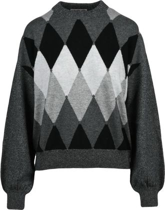 Ballantyne Pullover met ronde hals - Dames - Cashmere truien - Veelkleurig - L - Kasjmier - Truien & Vesten